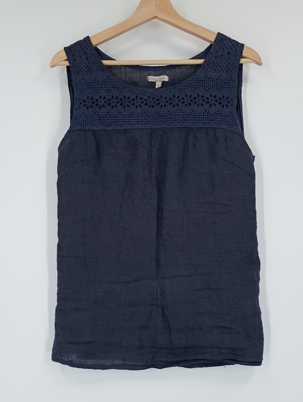 Lina Tomei Linen Sleeveless Top